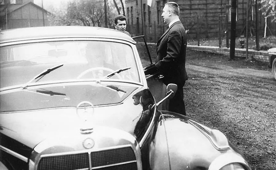 Edward Gierek i Mercedes 300d Adenauer