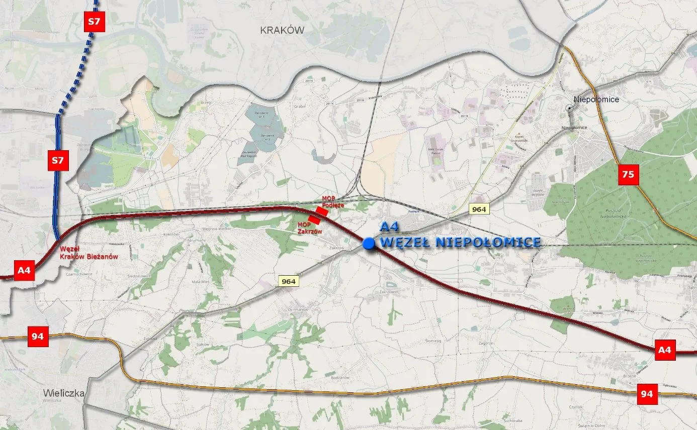 Małopolskie: Przetarg na węzeł na autostradzie A4 w Niepołomicach
