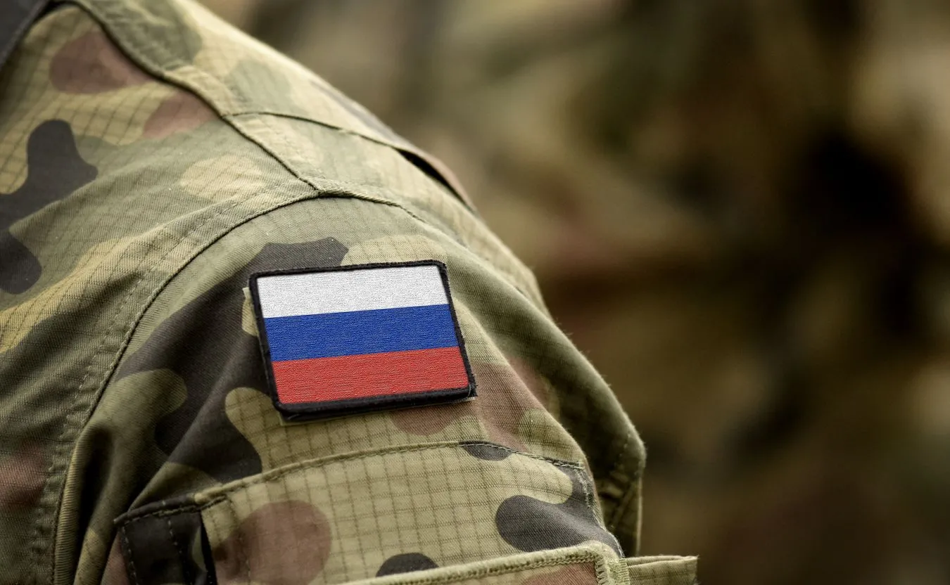 Flag,Of,Russia,On,Military,Uniform.,Army,,Soldiers.,Collage.