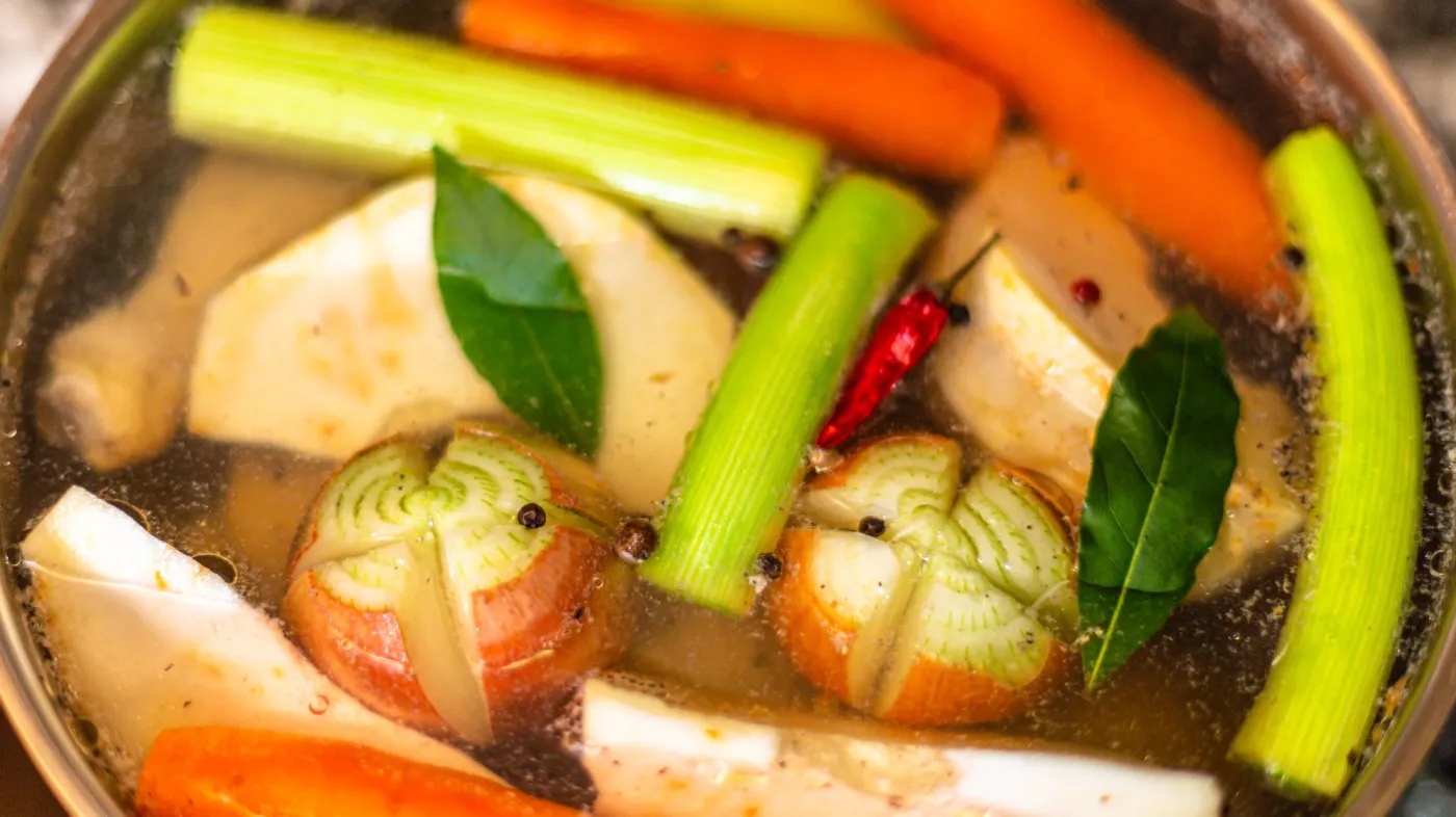 Cooking,Of,A,Vegetable,Soup,With,Chicken