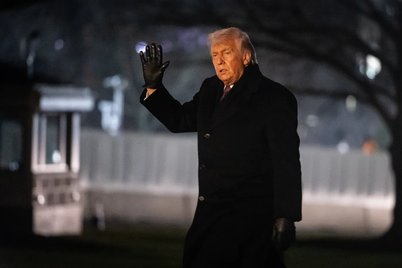 US President Trump arrives at White House after Marine One landing on South Lawn