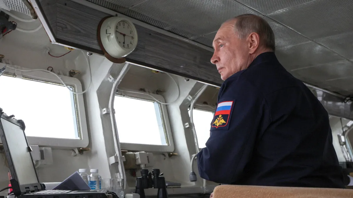 Russian President Vladimir Putin attends Russian Pacific Fleet exercises in Yuzhno-Sakhalinsk