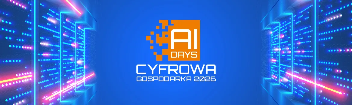logo cyfrowa gospodarka na granatowym tle