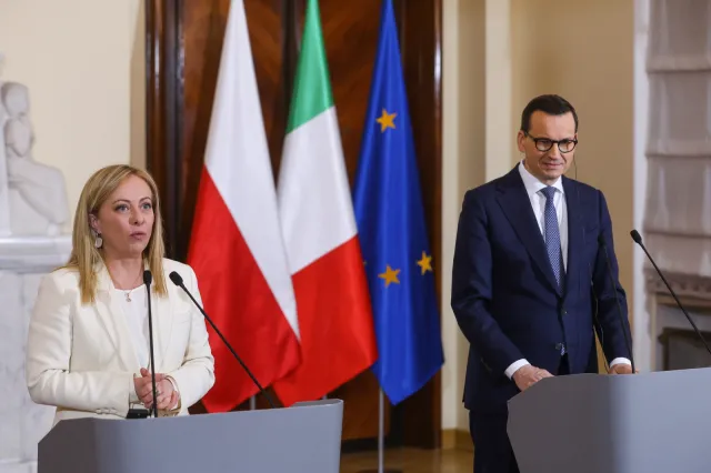 Premier: Włochy i Polska identycznie patrzą na wojnę w Ukrainie, UE i migrację
