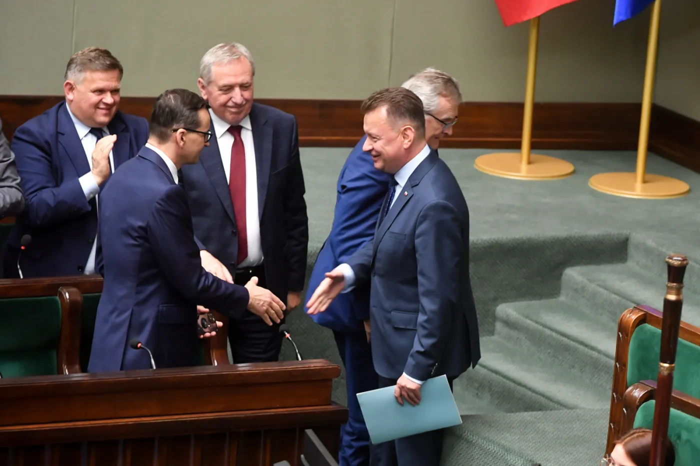 Mariusz Błaszczak, Henryk Kowalczyk, Wojciech Skurkiewicz, Mateusz Morawiecki, Piotr Gliński