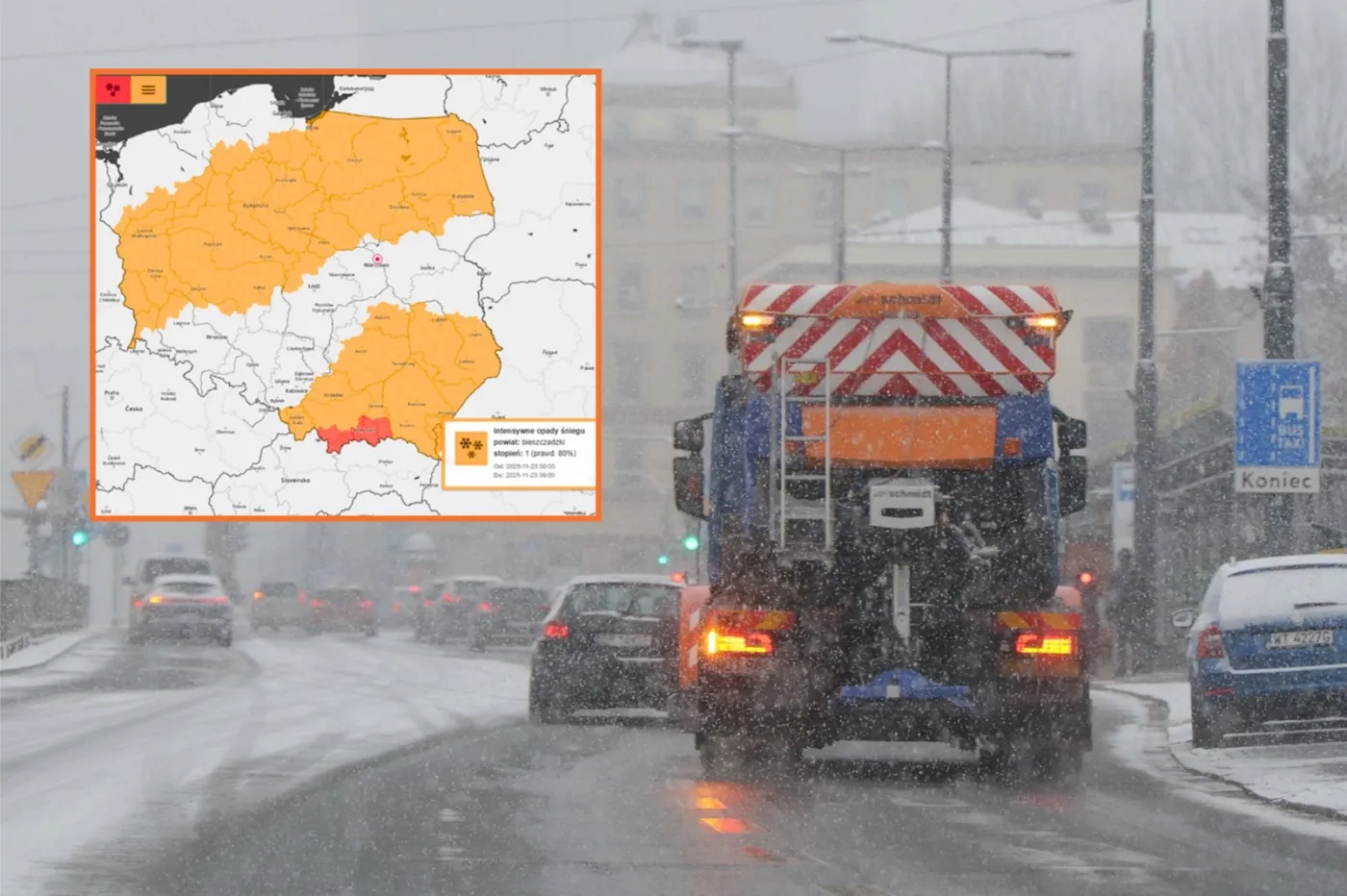 Ostrzeżenie przed intensywnymi opadami śniegu i oblodzeniem. IMGW zapowiada trzecią falę śnieżyc i paraliż na południu oraz wschodzie
