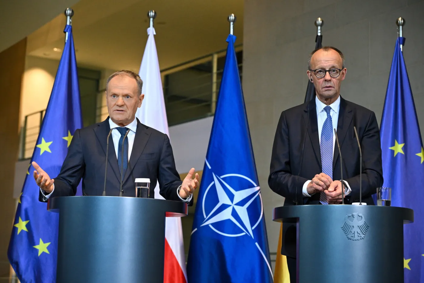 Tusk i Merz po spotkaniu. Polski premier apeluje o niemieckie zadośćuczynienie dla ofiar wojny. "Pospieszcie się"