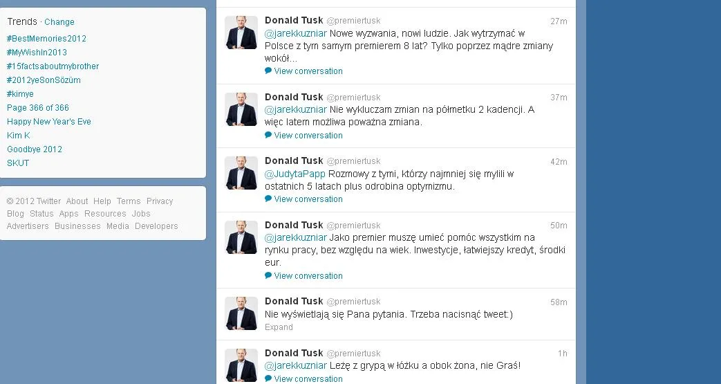 Premier "ćwierka" i zapowiada rekonstrukcję rządu