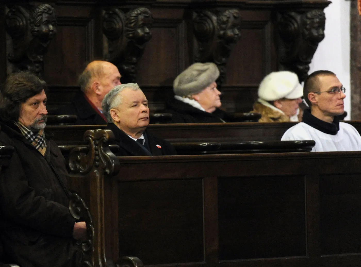 Jarosław Kaczyński na piątkowej mszy w archikatedrze św. Jana Chrzciciela