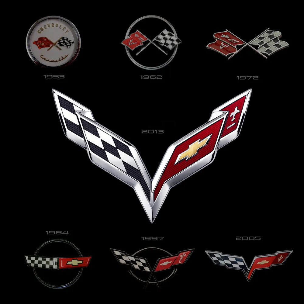 Nowe logo chevroleta corvette 