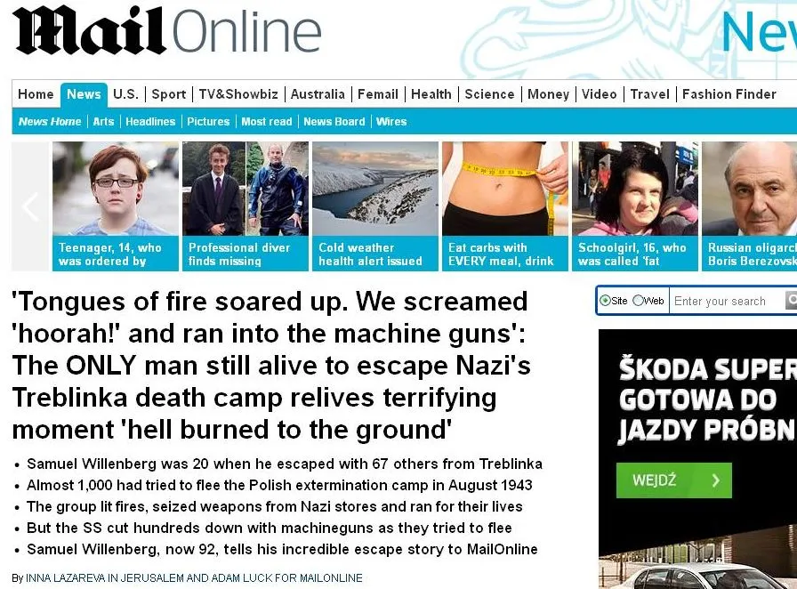 Artykuł w Daily Mail