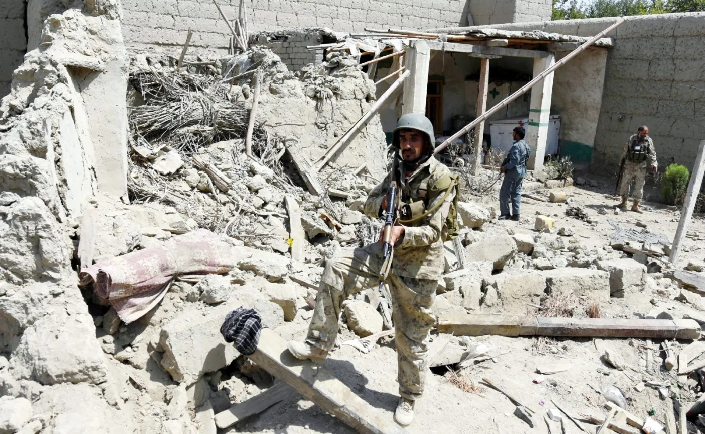 Afganistan. Żołnierze po wyparciu bojowników Państwa Islamskiego z jednej z miejscowości prowincji Nangarhar