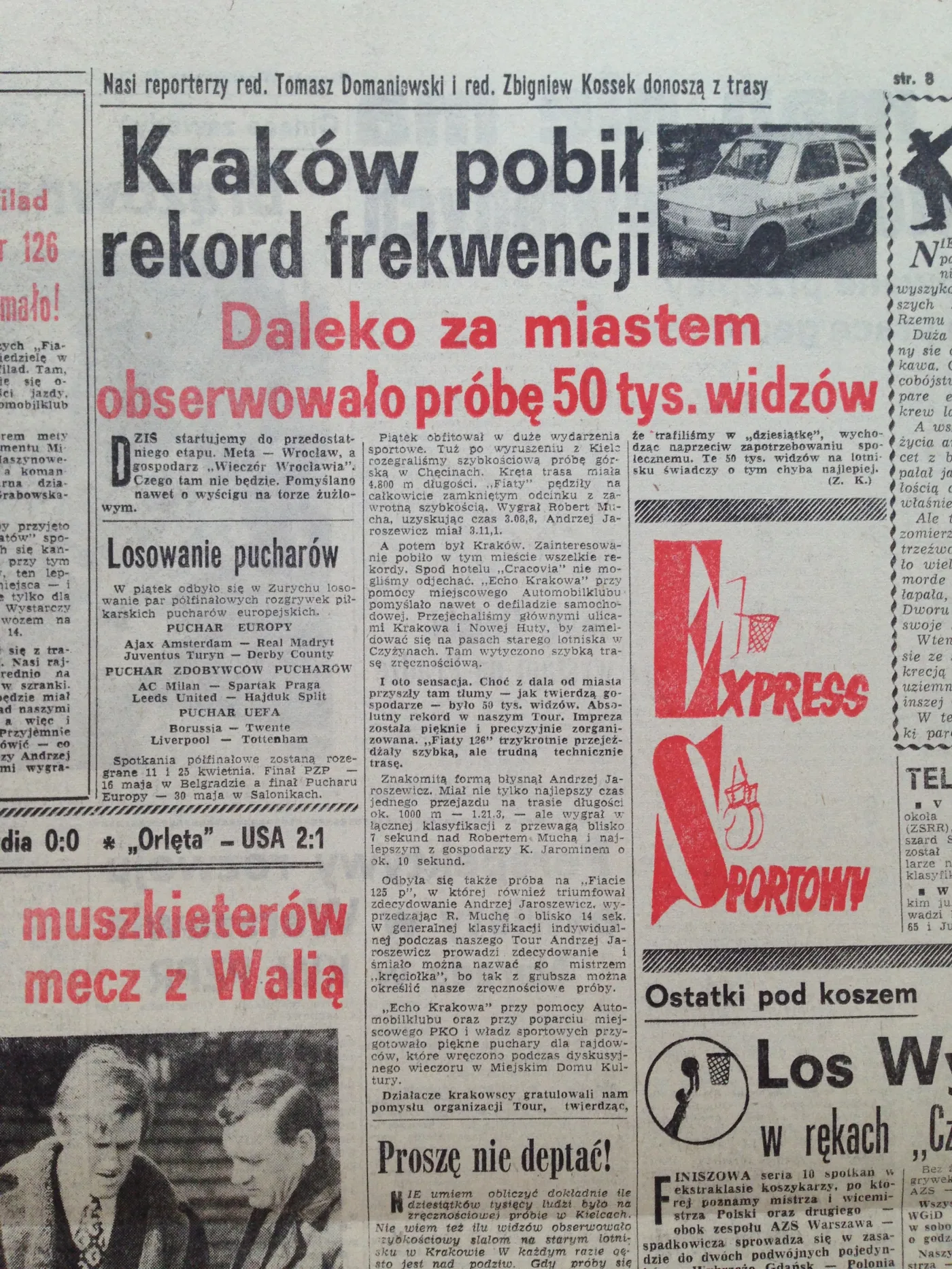 Andrzej Jaroszewicz w Maluchu kontra rajdowe Trabanty we Wrocławiu