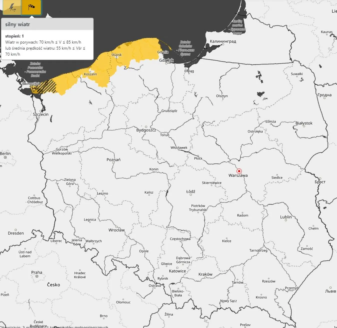 Mapa IMGW