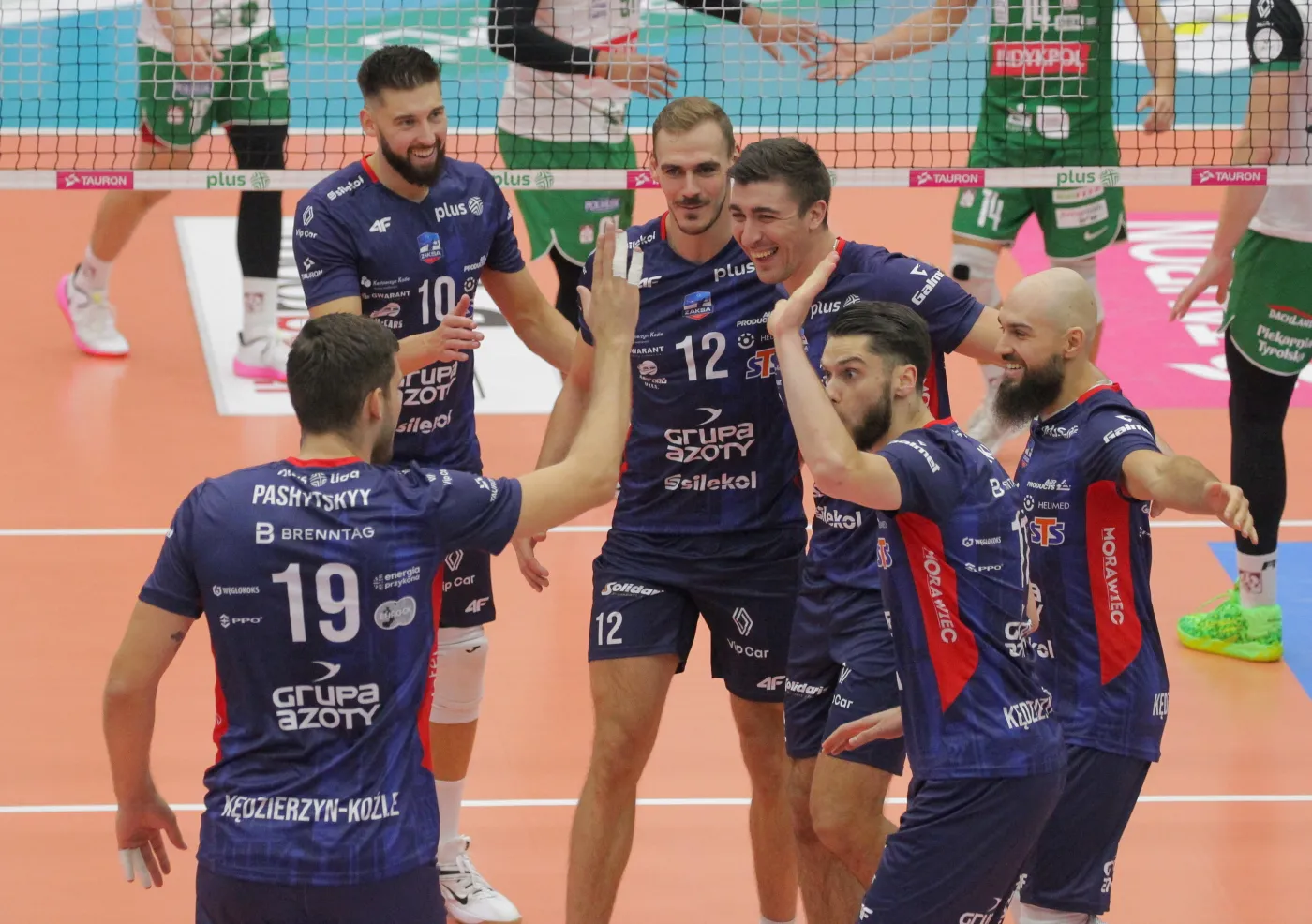 Radość zawodników Grupy Azotów ZAKSA Kędzierzyn-Koźle
