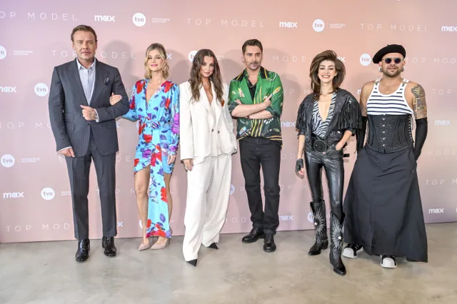 Gwiazdy "Top Model" promują nową edycję. Michał Piróg w spódnicy, Katarzyna Sokołowska w garniturze [FOTO]
