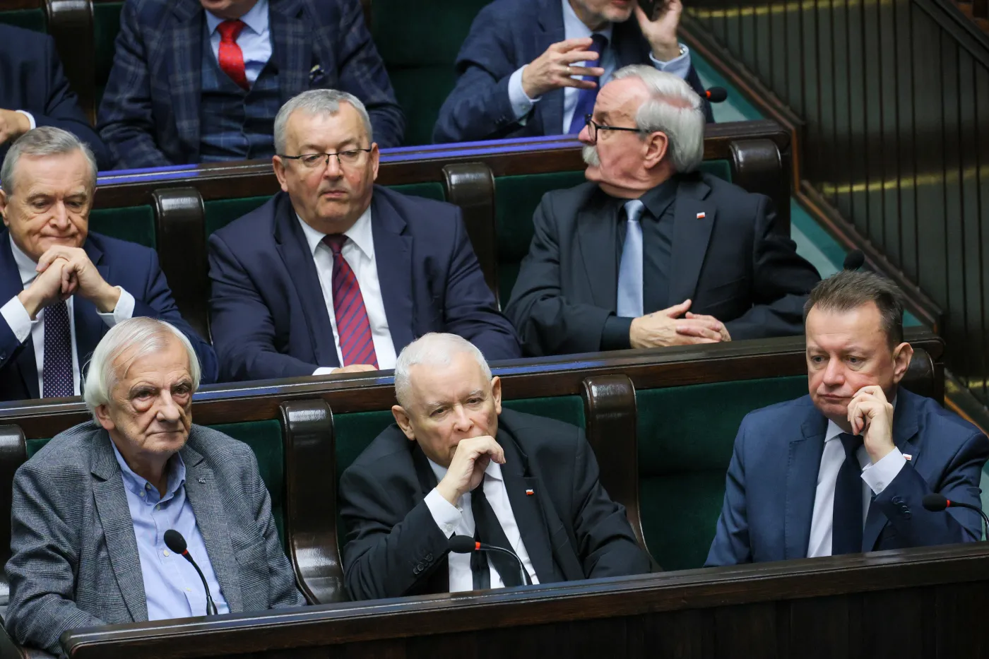 Jarosław Kaczyński, Ryszard Terlecki, Mariusz Błaszczak, Leonard Krasulski, Andrzej Adamczyk, Piotr Gliński