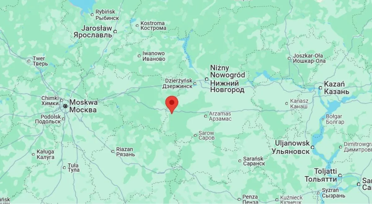 Maszyna rozbiła się w lesie w pobliżu osady Weletma, niedaleko miasta Kulebaki w obwodzie niżnonowogrodzkim, około 290 km na wschód od Moskwy