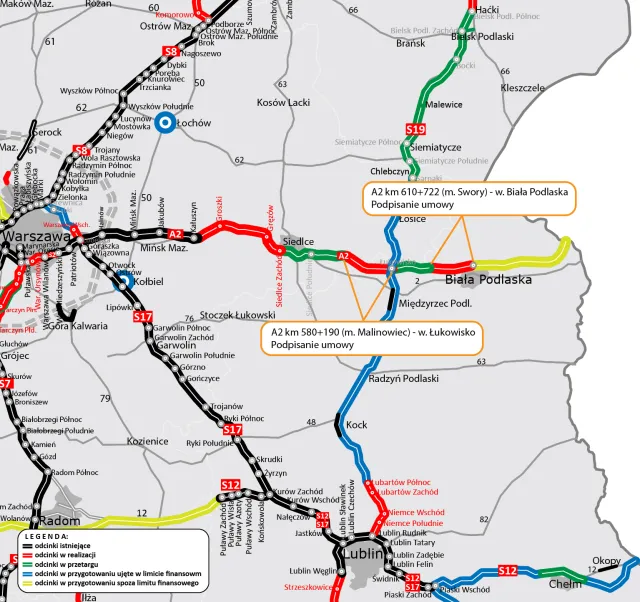 Autostrada do Białej Podlaskiej powstanie do 2024 roku. "Podpisujemy umowę na dwa odcinki"