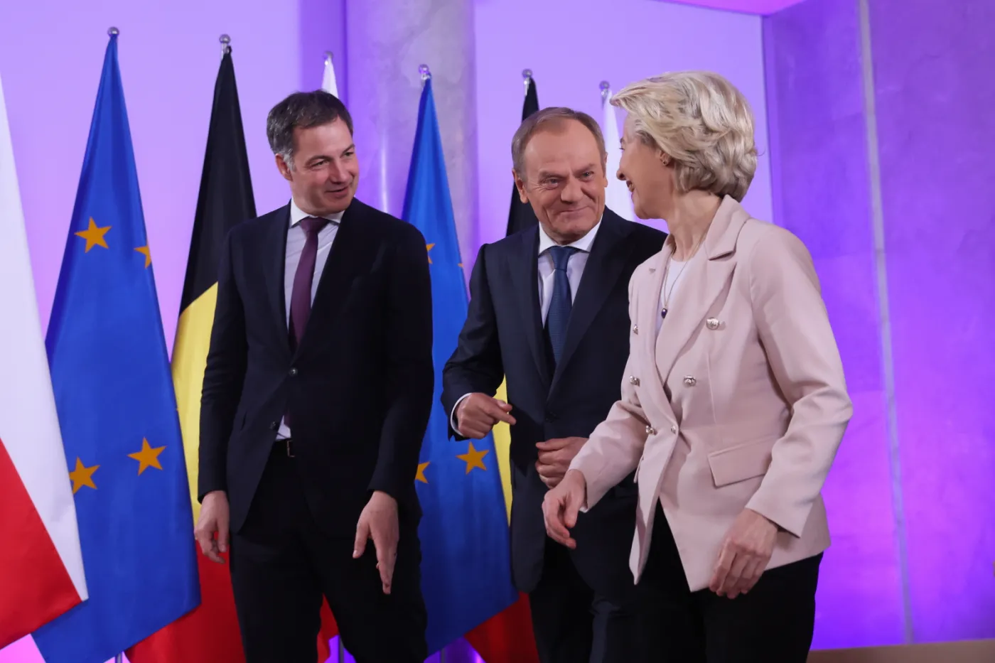 Donald Tusk, Ursula von der Leyen, Alexander De Croo