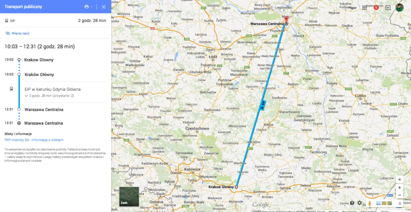 Google i PKP rozpoczynają współpracę. Połączenia kolejowe w wyszukiwarce i na mapach