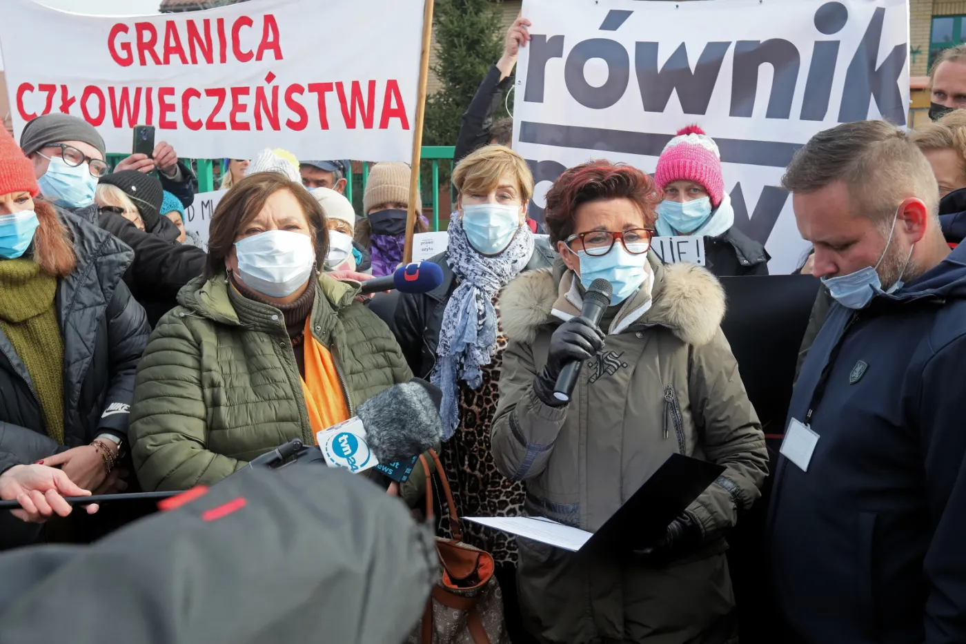 Byłe prezydentowe odwiedziły siedzibę Straży Granicznej w Michałowie