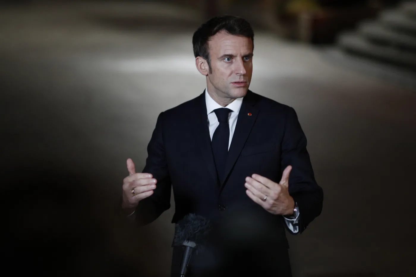 French President Macron in Tourcoing