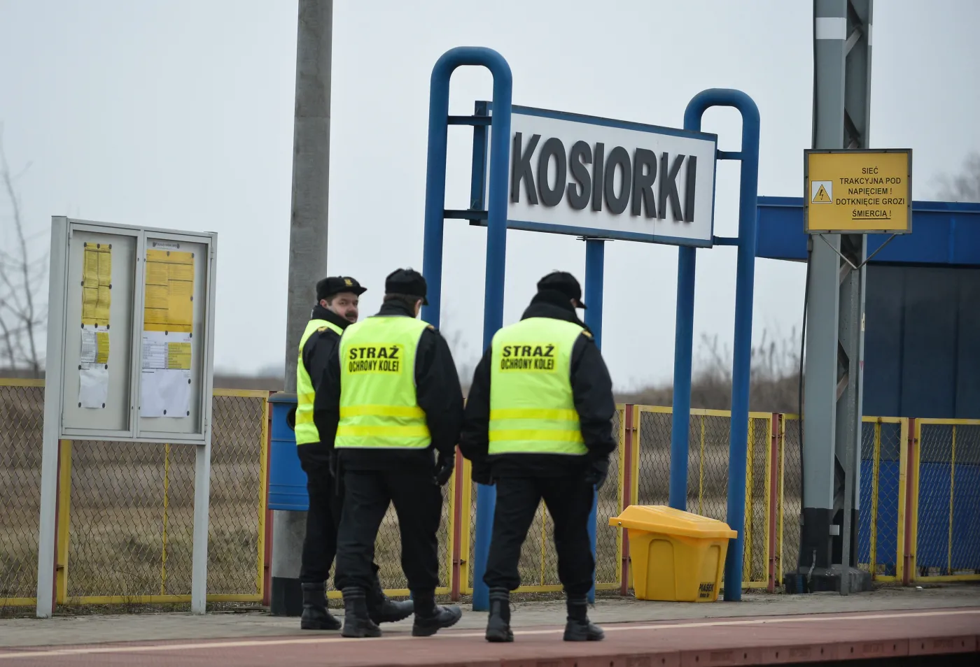 Straż Ochrony Kolei na stacji Kosiorki