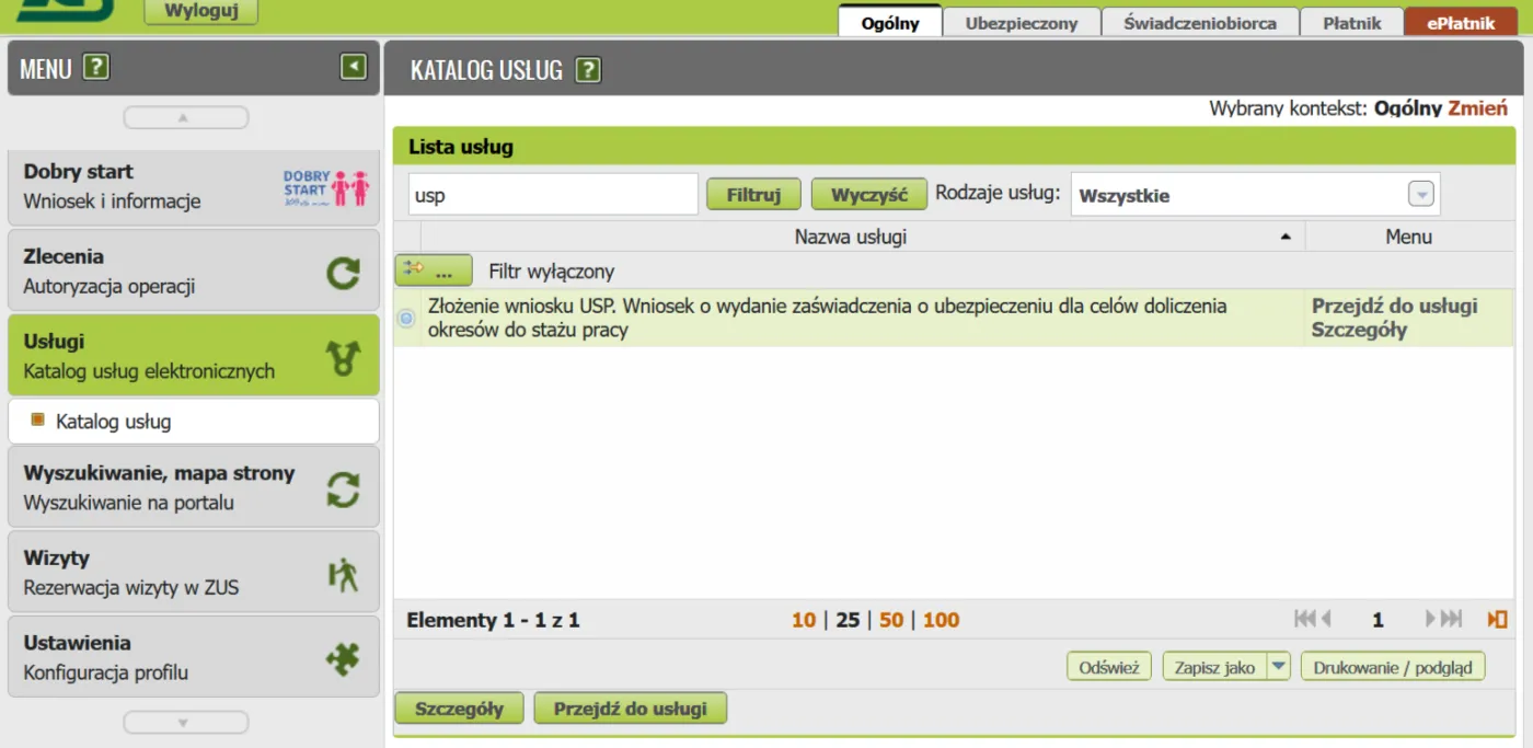 Wniosek do ZUS