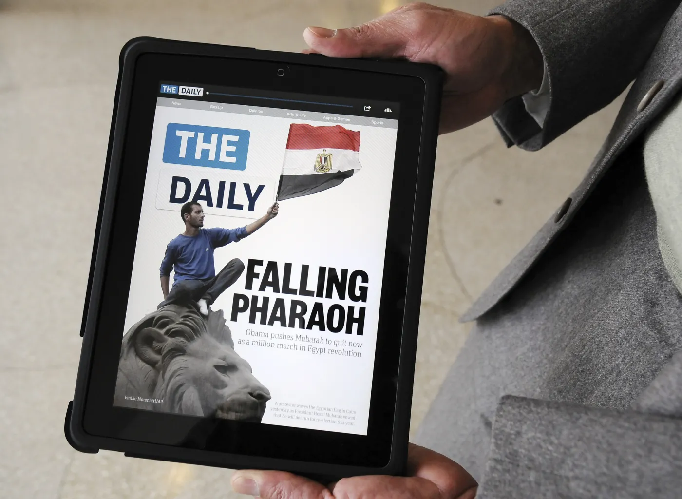 Rupert Murdoch zainaugurował wydawanie „The Daily” - pierwszej w historii gazety codziennej stworzonej specjalnie na iPada. Fot. Jonathan Fickies/Bloomberg