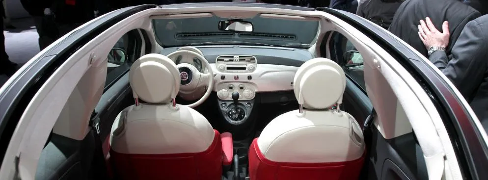 Fiat SpA 500C cabrio zaprezentowane podczas New York International Auto Show (NYIAS) w Nowym Jorku, USA