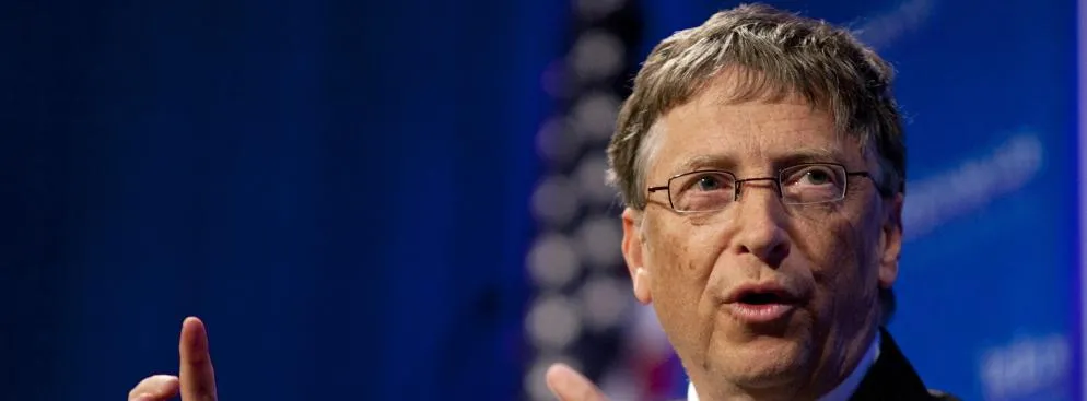 Bill Gates, prezes Microsoft Corporation, przemawia w Economic Club of Washington, DC, Waszyngton, DC, USA