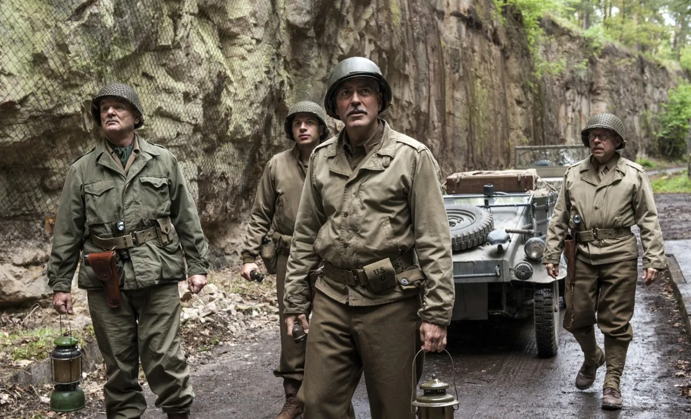 "The Monuments Men" Bill Murray, Dimitri Leonidas, George Clooney, Bob Balaban