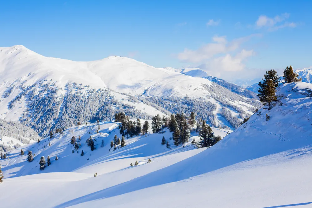 zima, Austria, narty