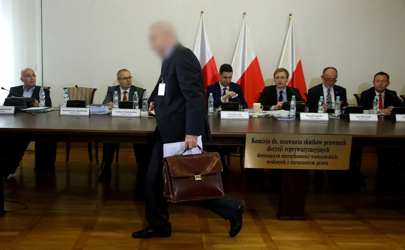 Świadek Michał Sz. podczas przesłuchania przez komisję reprywatyzacyjną