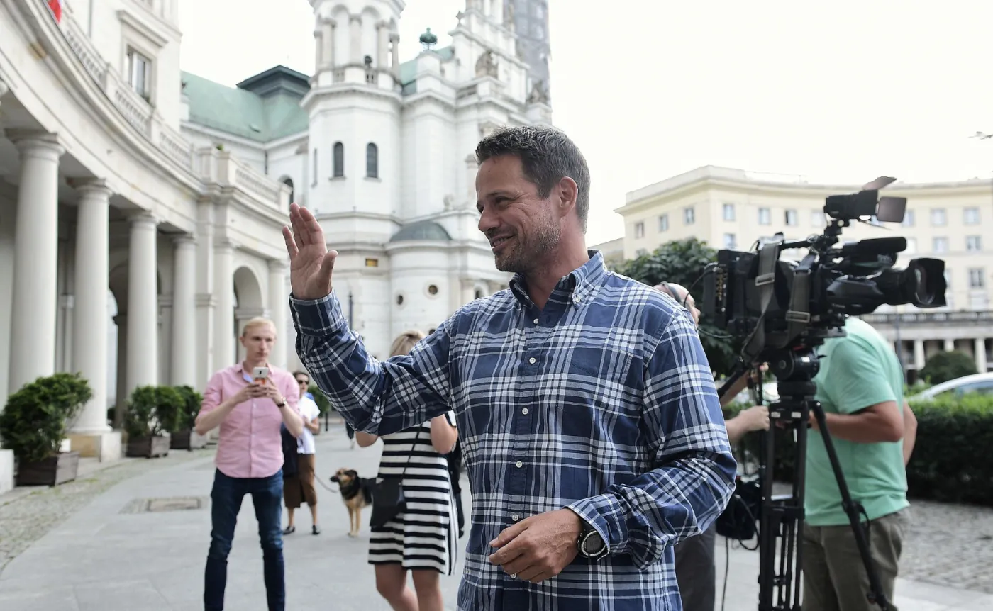 Jaki blisko Trzaskowskiego. "Każdy sondaż mobilizuje mnie do ciężkiej pracy"