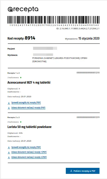 E-recepta (przykład)