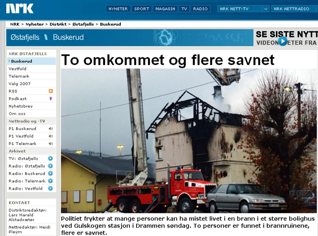 drammen pożar
