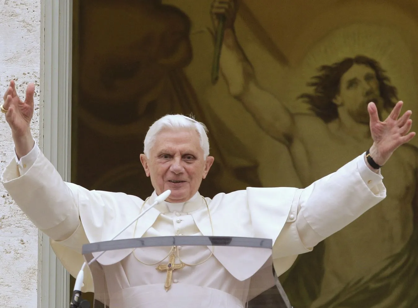 Papież żegna się przed podróżą
