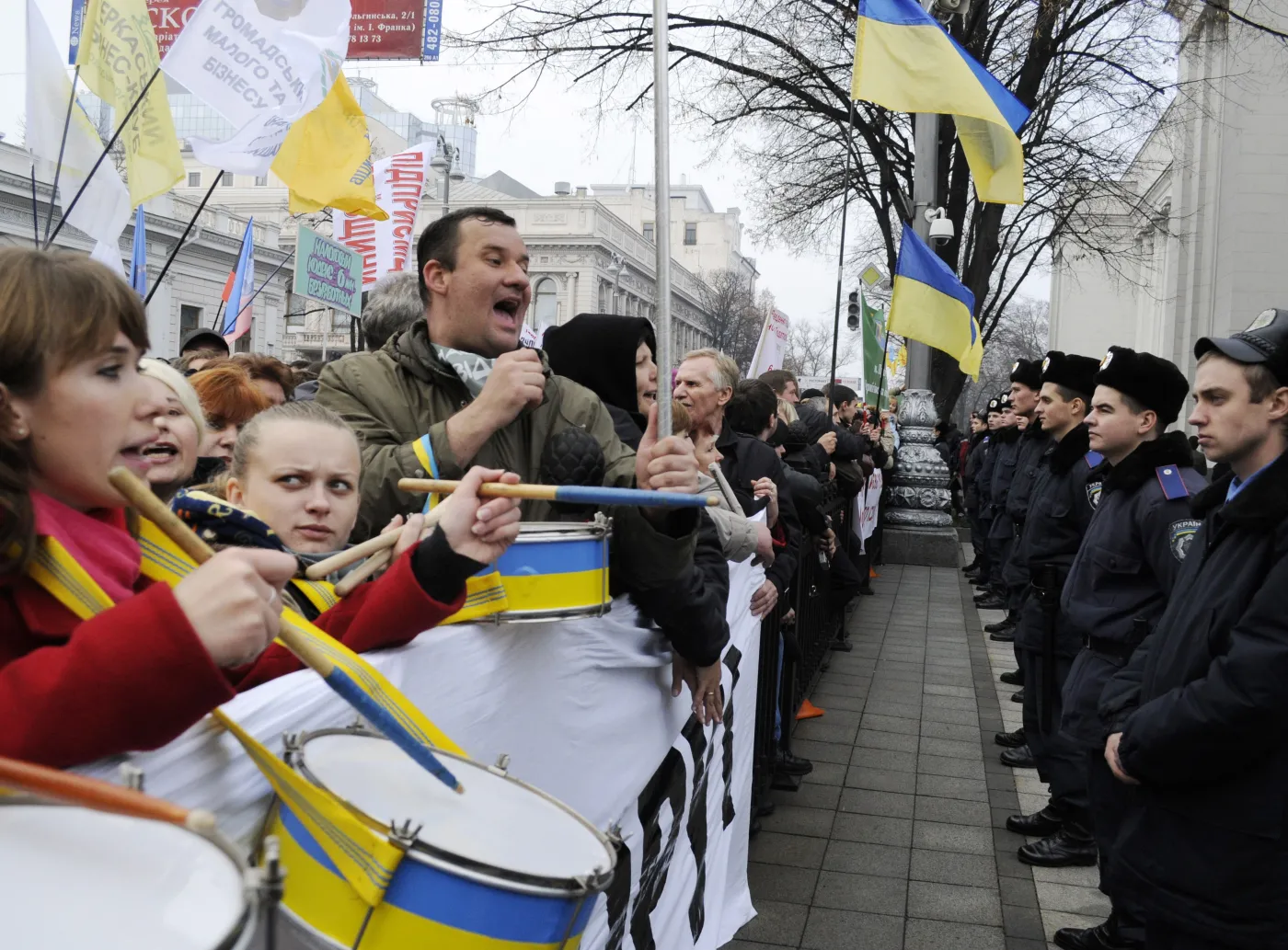 Antypodatkowy protest w Kijowie