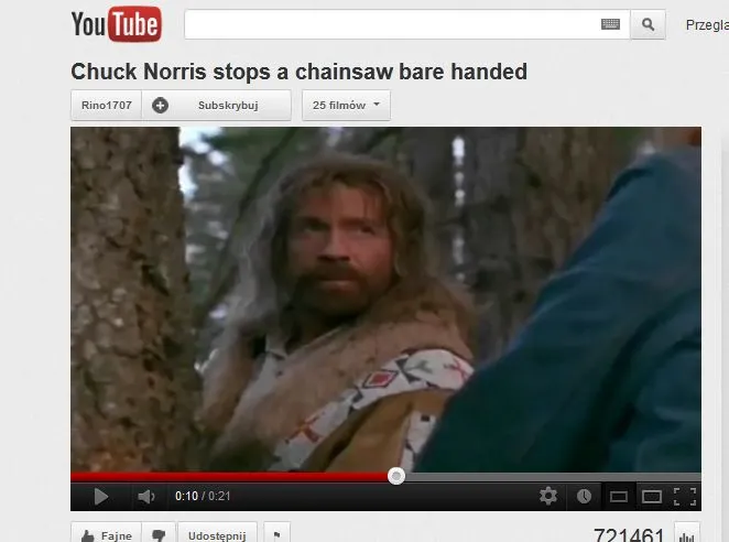 Chuck Norris vs. piła łancuchowa