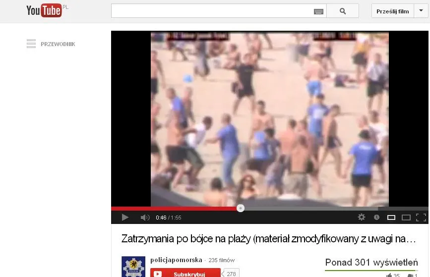 Bójka na plaży