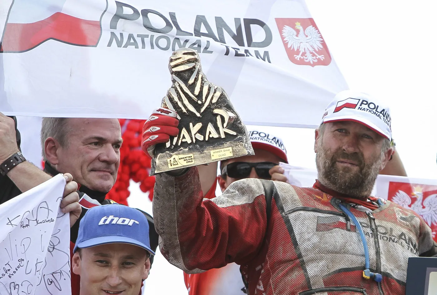Rafał Sonik, polski biznesmen, który wygrał Rajd Dakar. ZDJĘCIA