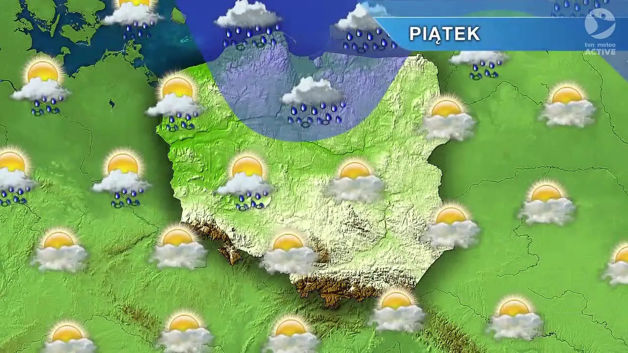 W piątek front atmosferyczny opuści Polskę. Opady zdecydowanie słabsze. PROGNOZA POGODY