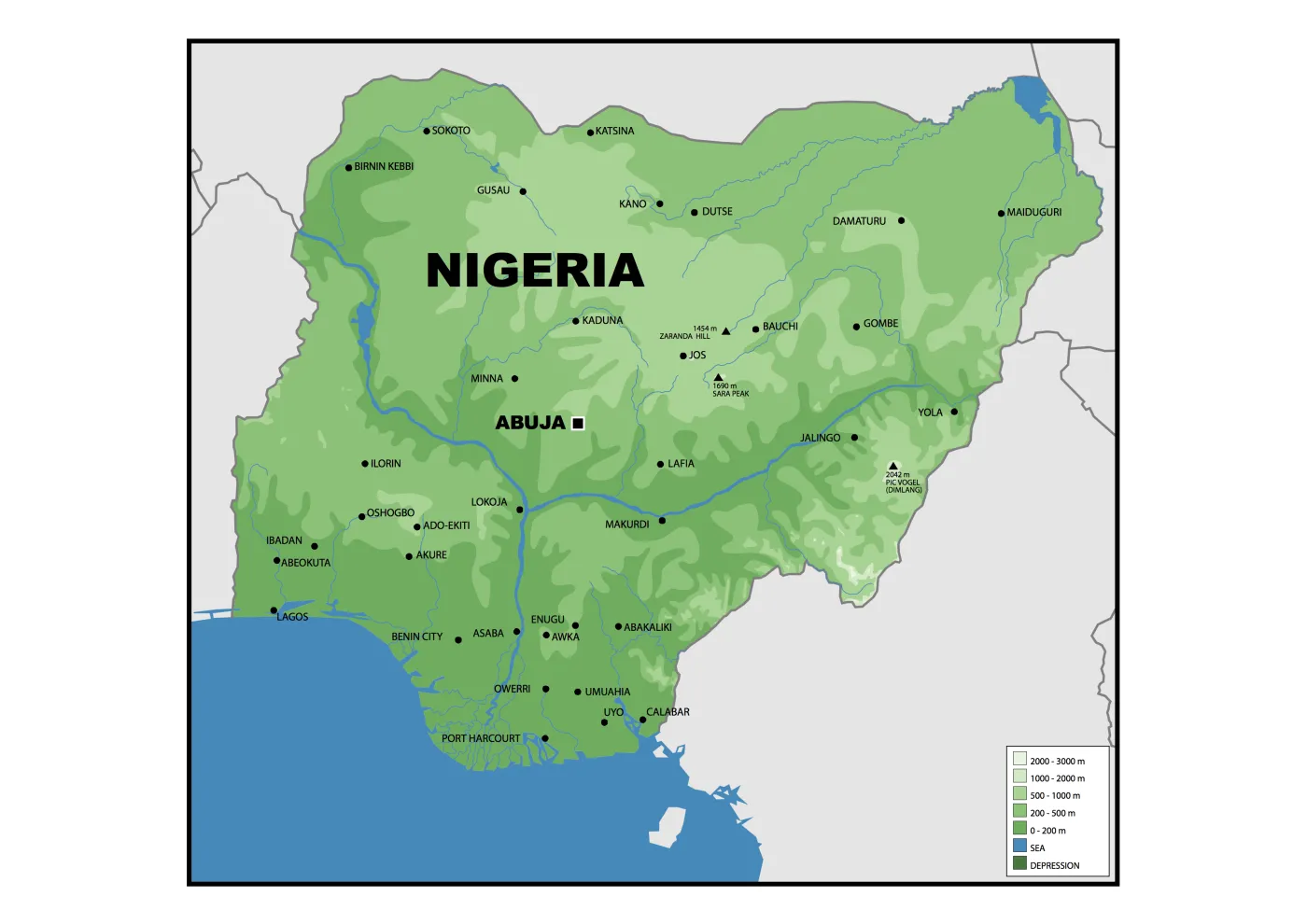 Mapa Nigerii