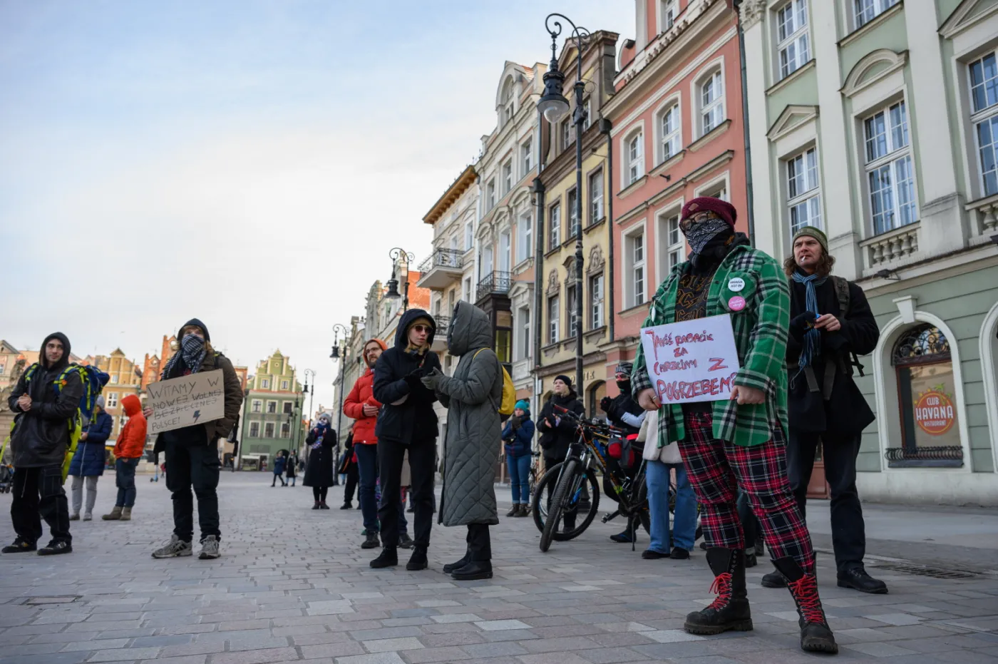 uczestnicy protestu