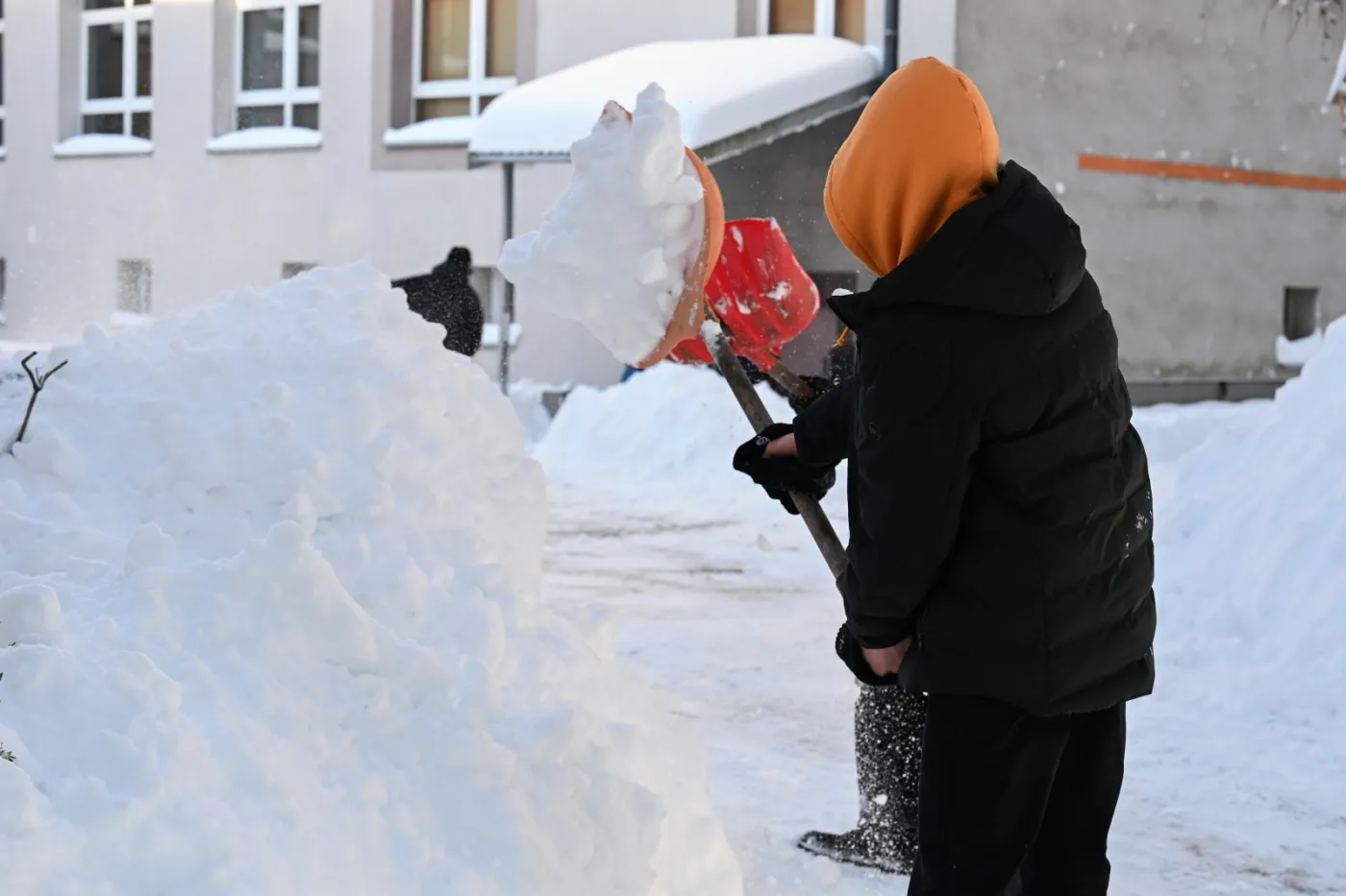 śnieg na ulicach Słupska