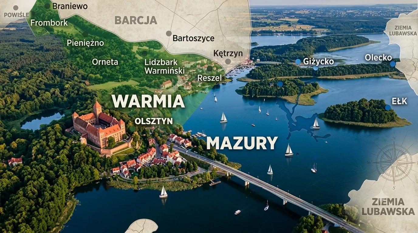 Myślisz, że Olsztyn leży na Mazurach? Historyczna mapa mówi coś innego
