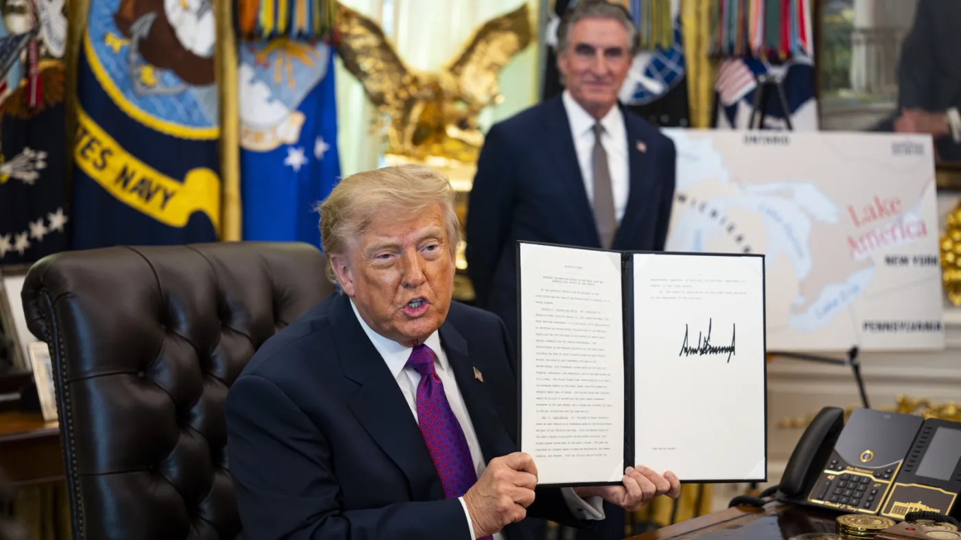 US President Donald Trump renames Lake Ontario as Lake America