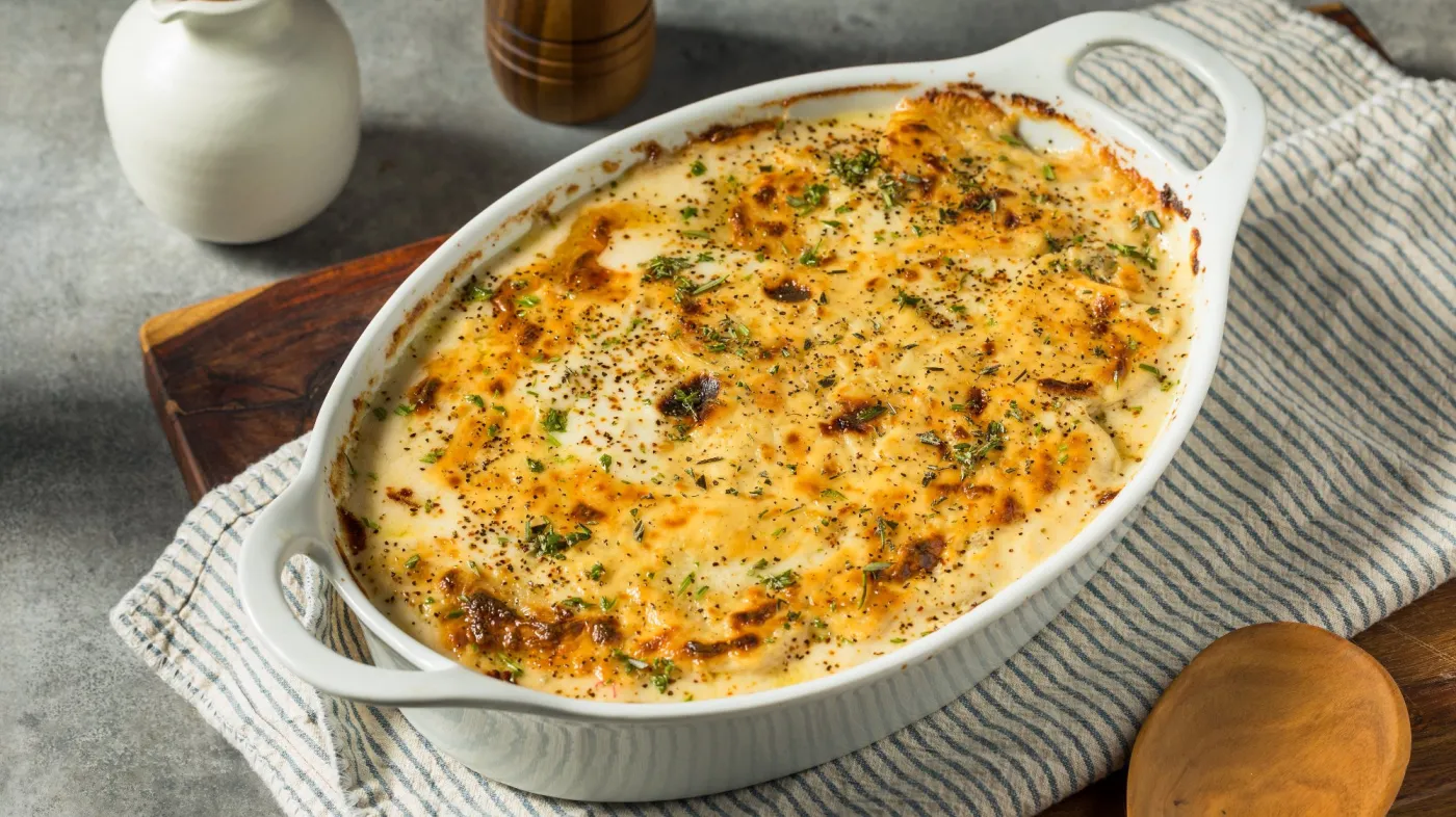 Healthy,Homemade,Scalloped,Potatoes,With,Rosemary,And,Cream